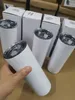 US CA Warehouse 50pcs/carton 20oz sublimation tumblers مستقيم الفراغات البيضاء 304 الفولاذ المقاوم للصدأ فراغ معزول Slim DIY كوب كوب القهوة الهدايا GG1019