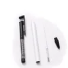 米国倉庫ブランク昇華ペン黒インク熱伝達カスタマイズボールペン回転可能な白ホルダーボールペン DIY オフィス学校