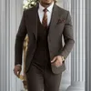 Wedding Tuxedos Groom Wear Mens Suits Slim Fit Peaked Lapel Prom BestMan Groomsmen Blazer Designs Jacket Pants Tie Vest Middle East