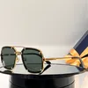 Sonnenbrille Stollen Gold Nieten braun schwarz schattierte quadratische Sonnenbrille Z9108 Frauen Mode Drivin Sonnenbrillen Designer mit Signature Eye Wear mit Box anschließen