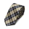 Bow Ties 2022 Skinny For Men Neck Tie Slim Plaid Slips 6 cm bredd Tillbehör