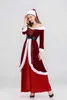 Stage Wear Santa Woman Clothes Fire Hot Style Come Christmas Performance T220901