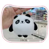 Modedesign tecknad panda plysch leksak nyckelringar liten mini docka pendellock nyckelkedja prydnad