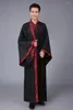 Stage Wear Chinese Folk Dance 3 Pcs Men Performance Dynasty Hanfu Costume Satin Robe Traditional Dress