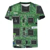 Men's T Shirts 2023 Electronic Chip Hip Hop Shirt Men Women 3D Machine Printed T-shirt