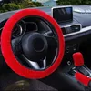 Steering Wheel Covers Handbrake Cover Kit Plush Set Winter 3Pcs Auto Car Fluffy