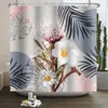 Rideaux de douche Boho Floral luxueux, imperméable, en Polyester, pour salle de bain, texturé, lavable en Machine