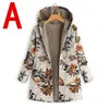 Women's Down Hooded Winter Coat For Women Long Sleeve Jacket Female Parkas Floral Zipper Coats Woman 2022 Fleece Warm 5XL