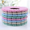 Toiletstoelafdekkingen 4 stks wasbare badkamer accessoires breien pure kleur zachte universiteit bidet cover winter warme hechtstool mat