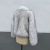 Nouvelle mode femmes Faux manteau de fourrure de raton laveur femme hiver épais chaud moelleux fourrure veste col montant vêtements d'extérieur