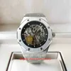 U1F Maker Mens Watch 41mm Skeleton 26518OR.OO.1220OR.01 Designer Sapphire Glass Watches Stainless Steel Transparent Mechanical Automatic Men's Wristwatches