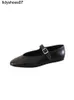 The Row shoes row Pure the Mary Jane flat womens shoes straight line buckle shallow French grandmas shoes Soft and light MUOJ EZWI 2024