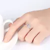 Nowe luksusowe różowe kwiaty kamienia szlachetnego S925 Srebrny pierścień Kobiet biżuteria mikro