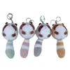 Design fashion Cute Odd-Tailed Bear Plush Toy Keychains Small Raccoon Stuffed Doll School Bag Pendant Keychain Doll 18CM