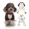 Opieka dla psów Jumpsuits kombinezon ubrania dla psów bawełniana piżama w jajowię