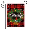 2022 Festival Thanksgiving Christmas Decorations Outdoor Garden Courtyard Flag Linen Decorative Double sided Printed Flag