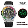 Relojes de pulsera 2022 Pindu Design Top Luxury Brand Men Es Wheel Rainbow Automático para negocios Reloj mecánico Hombre