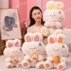 45cm Kawaii Rabbit com Cenout Plush Toy Doll Bunny Soft Bichued Animals Gream para meninas garotos Gifts Gift Gift