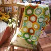 Couvertures faites à la main originale crochet crochet couverture coussin feutre baie vitrée banque homeliving cadeau de mariage décoration de la maison