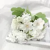 Decorative Flowers Bride Wedding Artificial Champagne Hydrangea Bouquet Bridesmaid Bunch Fake Flower For Party Supplies Home Decor