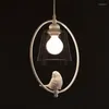 Lampy wiszące nordyckie proste kreatywne żyrandole Lampa amerykańskie ptaki wiejskie droplight jadalnia dziecięcy pokój sypialnia luminair