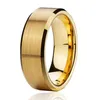 Clusterringen Love Allianties Huwelijksverjaardag belofte trouwringpaar voor mannen en vrouwen 8mm titanium roestvrijstalen ring