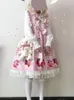 Casual Dresses KOSAHIKI Japanese Lolita JSK Dress Girls Strawberry Suspender Women Harajuku Sleeveless Cute 2022 Cosplay Vestido