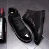 Boots Errfc зима продает мужские черные повседневные лодыжки для ботинок