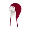 H￥rtillbeh￶r 0-5 ￥r Autumn Winter Baby Sticked Hat Solid Color Boys Girls Children's Wool Velvet Thicked Warmth