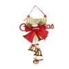 Fournitures de fête, 1 pièce, nœud papillon de noël, Double cloche, ornement de porte d'arbre de noël suspendu, décoration de maison, pendentif, ornements suspendus à la mode