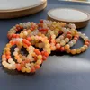 Strand Wholesale Color Golden Silk Natural Stone Bracelet Round Beads Bracelets Lucky For Lovers Bangle Fashion Jewelry