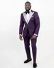 Men's Suits 2022 Arrival Purple Men Slim Fit Single-Breasted 2 Pieces Spring Summer Wedding West Coat Man Groom Formal Wear