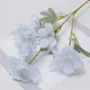 Fiori decorativi 6 Simulazione di peonie di neve Guida ai materiali dei fiori nuziali Decorazione Falsi 3 bastoncini