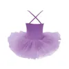 Vestidos meninas crianças meninas meninas balé profissional tutu vestido lantejoulas sem mangas ginástica