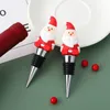 Santa Claus Wine Bottle Stopper Bar Decor Sealed Fresh-keeping Champagne Stopper Christmas Series Party Gift MJ0957