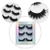 Thick Natural Mink False Eyelashes Soft & Vivid Eyelash Extensions Eyes Makeup Reusable Handmade Fake Lashes Curly Crisscross with Laser Packing DHL