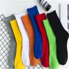 Meias masculinas de cor sólida masculina espessada algodão de comprimento médio All Sport Sport Towel Plus Tamanho Terry casual