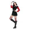 Stage Wear Adult Cosplay Santa Claus Women's Green Red Velvet Sexy Christmas Comes Xmas Sexy Santa Dress Come T220901