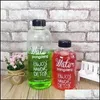 Water Bottles Creative Large Water Bottles Capacity Plastic Cup With Cloth Sleeve Transparent Portable Creatived Summer Juice Kettle Dhjag