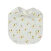 Hair Accessories Cotton Gause Baby Bibs Flower Print Infant Bib Born Burp Cloths Bandana Scarf For Kids Children Boy Girl Feeding Saliva