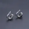 Stud Earrings GEM'S BALLET 2.02Ct Oval Natural Blue Sapphire Classic 925 Sterling Silver For Women Wedding Jewelry