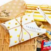 50pcs/Lot Golden Dots Stripe Pillow Shape Favorouts Holders Party Wedding Gift Bidrida