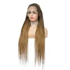Lace Box Front Wigs Synthetic Simulation Simulation Human Human Lace Frontal Perruques 36 polegadas A8453