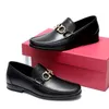 Feragamo Ferra Мужская обувь Формальная модельная обувь Masculino Элегантная черная костюмная обувь из натуральной кожи Дизайнерские мужские повседневные офисные лоферы N91E