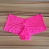 Kadın Panties 6 Parça Bir Paket Bayanlar Dantel Seksi iç çamaşırı Kadın Boyshort Lingerie Culotte Femme ile Görmek Katı 315g