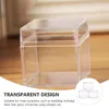 Gift Wrap 4st Acrylic Candy Boxes Transparent Plastic Box Biscuit Snack Cookie Storage Party Packing 8.5x8.5cm