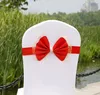 Bowknot Wedding Chair Cover Sashes Elastic Spandex Bow Chair Band With Buckle For Weddings Banquet Party Decoration Accessories RRE15379