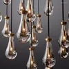 Pendant Lamps Jmzm Nordic Copper Mini Lamp Water Drop Crystal Hanging Light Luxury Chandelier For Living Room Bedroom Restaurant Bar