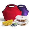 Borse portaoggetti Borsa da pranzo in neoprene per bambini Donna Uomo Tinta unita impermeabile Scatola termica di grande capacità Viaggio di frutta