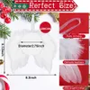 Feather wings sublimation ornament MDF Wooden pendant Christmas sublimated blanks angel wing double sides ornaments6162103